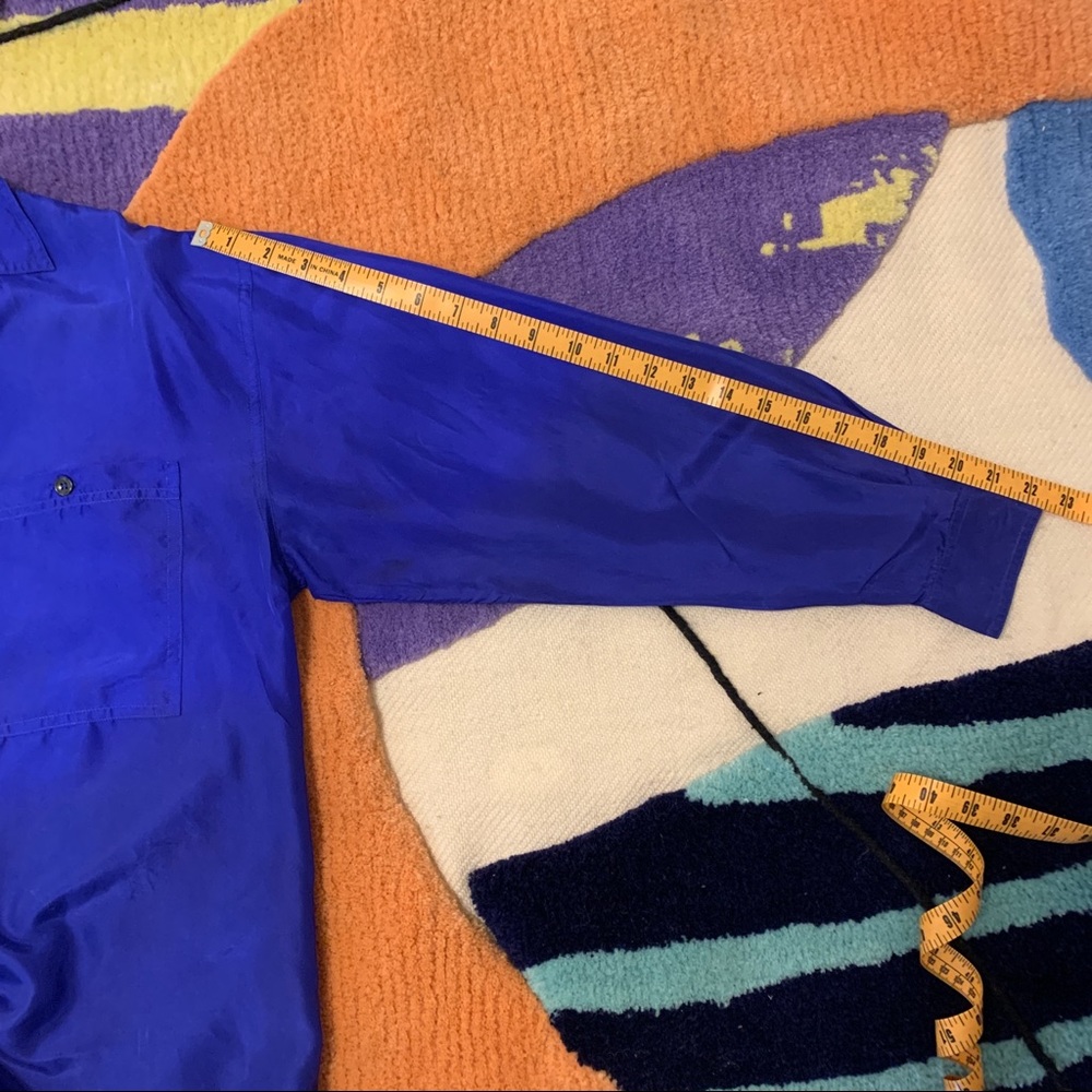 Blue Silk top - Picture 7 of 8